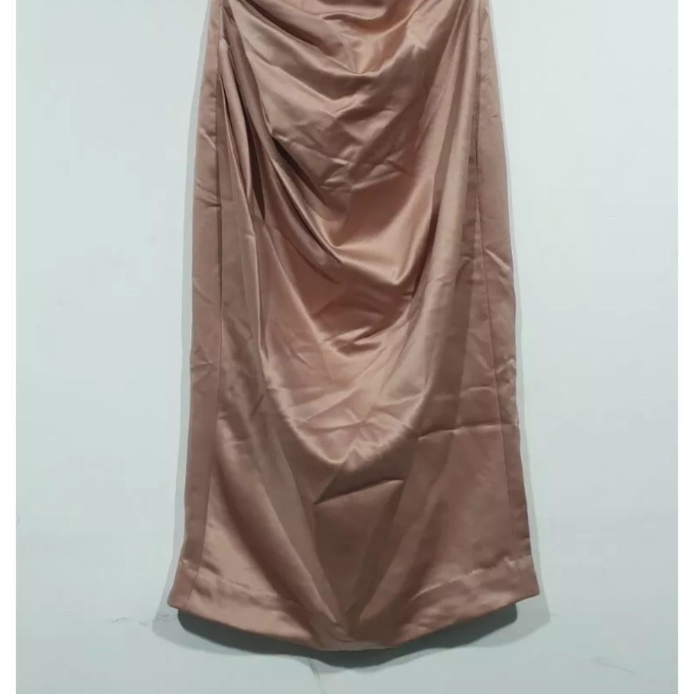 COPY - Blush Satin Strapless Corset Dress - Picture 6 of 8